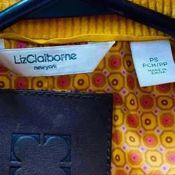 LIZ CLAIBORNE YELLOW CORDUROY SPRING JACKET SIZE  S - Picture 9 of 16